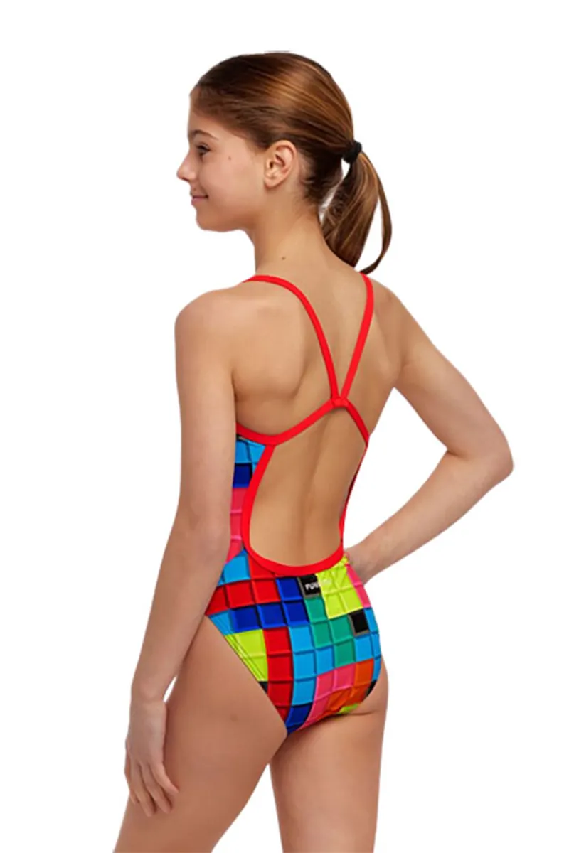 Funkita Girl's Single Strap One Piece Blocked-4